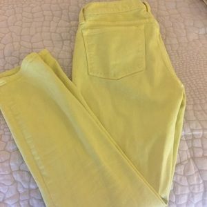 Jcrew toothpick ankle yellow 🍋jeans